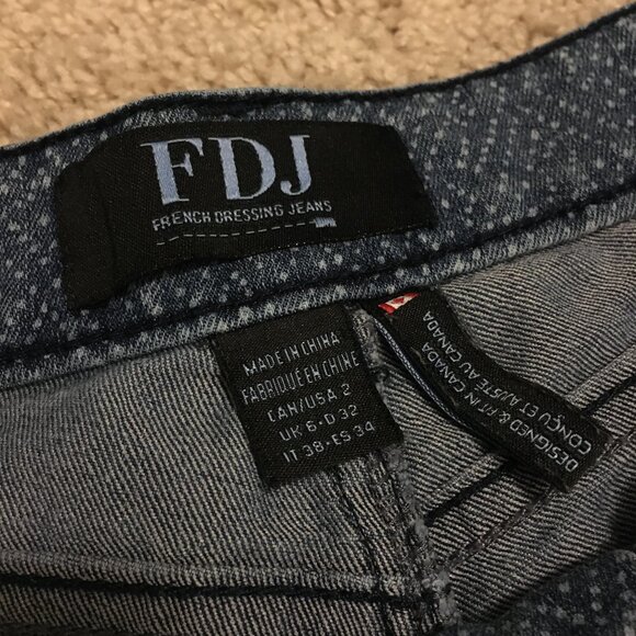 French Dressing Diamond Dot Print Jeans Blue With Light Jeans - Picture 11 of 16